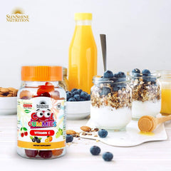 Sunshine Nutrition Vitamin C Cool Gummies For Kids 120 Gummies | 100% All Natural Flavor | Gluten Free