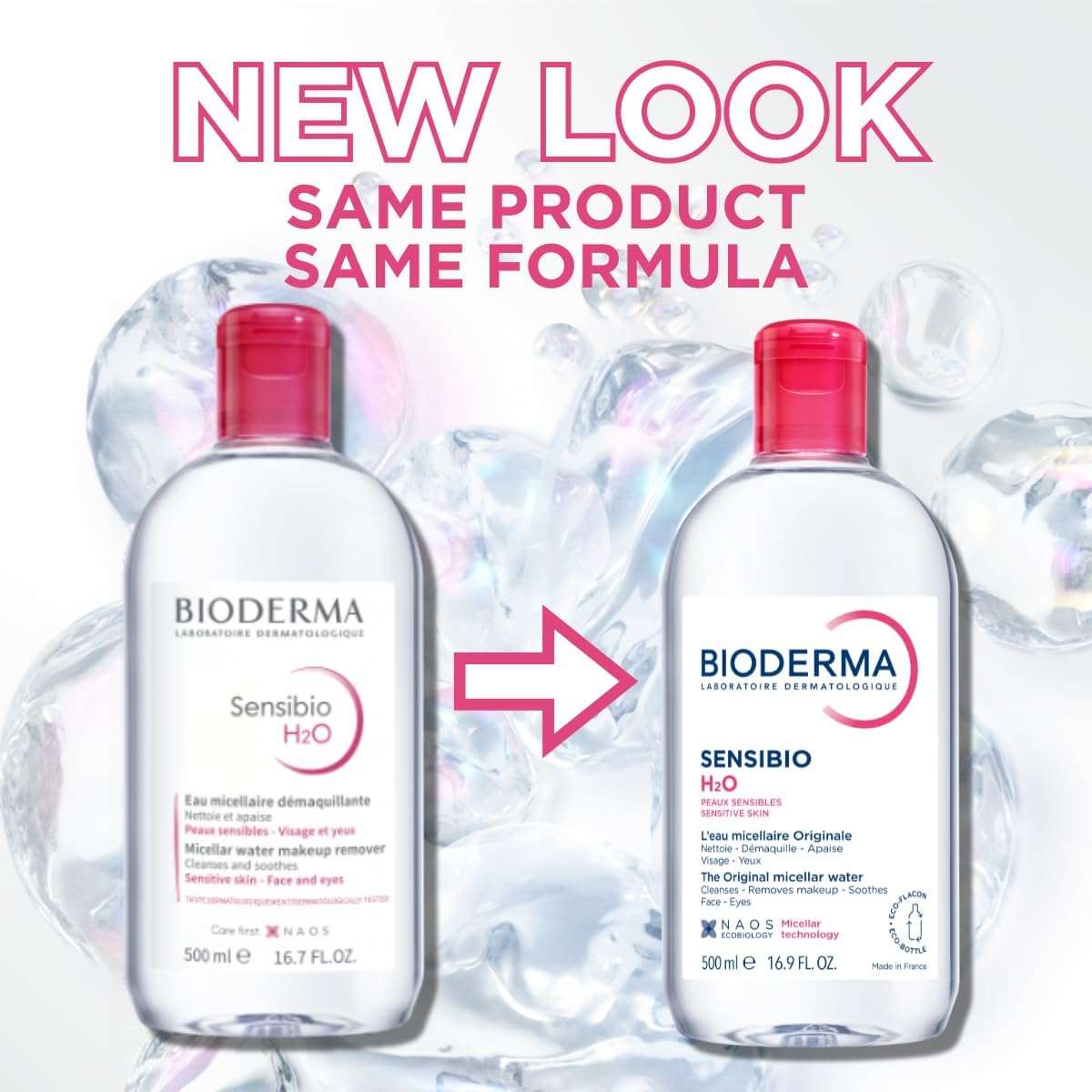 Bioderma Sensibio H2O Micellar Water for Sensitive Skin, 500ml