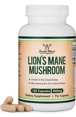 Double Wood Supplements Lions Mane Mushroom - 120 x 500mg Capsules