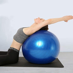 Yoga Ball Anti-Burst, 65cm Exercise Ball With Air Pump Thickened Stability Balance Ball For Physical Fitness Exercise Blue
