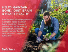 Triple Complex magnesium health-claims panel for bone, joint, brain and heart support