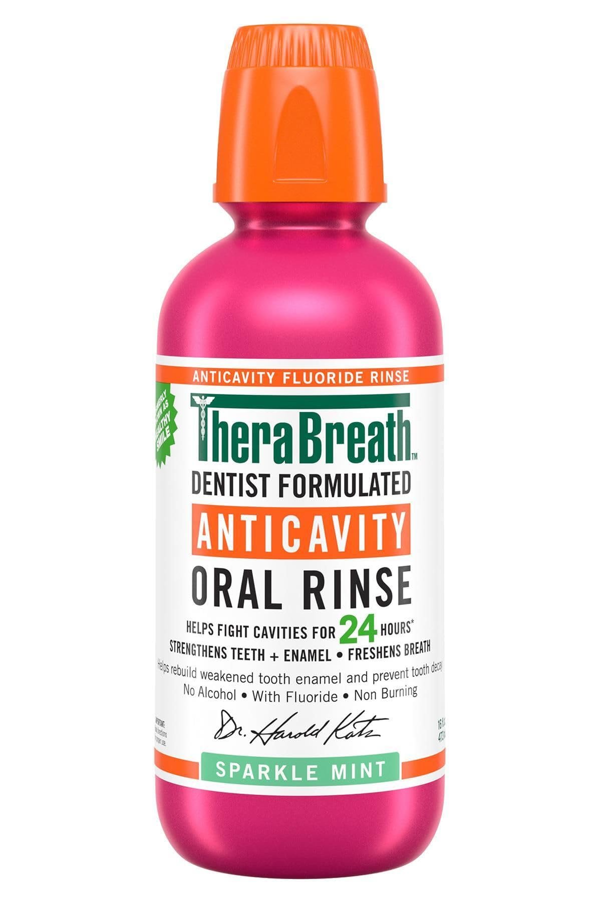 TheraBreath Healthy Smile Rinse, Sparkle Mint, 16 Oz
