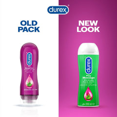 Durex Play Massage 2 in 1 Lubricant, Aloevera Soothing - 200 ml (Pack may vary)