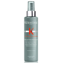 Kerastase Genesis Homme thickening hair spray bottle, metallic cap, teal label