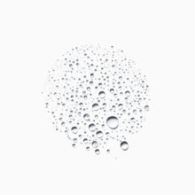 Hair spray formula droplets, clear water beads