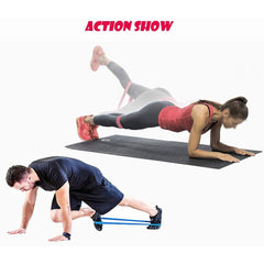 Elete Exercise Resistance Bands Set Of 5 Resistance Loops Extra Light To Extra Heavy Resistance 12 Inch Work Out Bands Perfect For Gym, Fitness, Yoga, Multicolor, Resendent Bank 1,