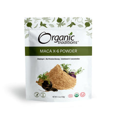 Organic Traditions Maca X-6 Powder | 150 g | Adaptogen | Gelatinized 6:1 Concentration | Peruvian Ginseng | USDA Organic