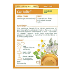 Traditional Medicinals Organic Gas Relief Tea Bag | With Chamomile Mint Flavor | For Relieves Gas & Bloating | Caffeine Free | Herbal Supplement | 16 Tea Bags (Pack of 1)