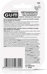 Gum Orthodontic Transparent Wax - Mint Flavoured - With Vitamin E & Aloe - Prevent painful ulceration -relieve irritations on cheeks & gums - Pre-cut pieces for hygienic application-Mirror included