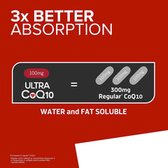 Qunol CoQ10 100mg Softgels - Ultra 3x Better Absorption Coenzyme Q10 Supplements - Antioxidant Supplement For Vascular And Heart Health & Energy Production - 4 Month Supply - 120 Count