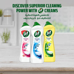 Jif Cream Cleaner with Microcrystalline Technology and Original Scent, Removes Grease, Burnt-On Food and Tough Stains, 500ml, 2 Pack