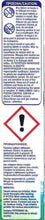 Corega denture cleanser caution label with hazard symbols