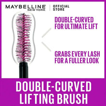 Mascara lifting brush diagram with purple bristles