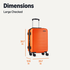Hardside Spinner Luggage-30 Inch (78cm), Material: ABS, Orange