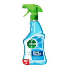 Dettol Glass Cleaner 500 ml trigger spray bottle, blue label, green nozzle