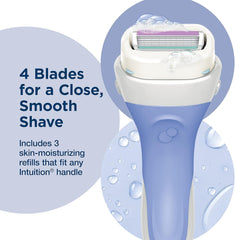 Schick Intuition Pure Nourishment Razor Refill Cartridges for Women, 3 Cartridges