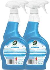 Jif Ultra Fast Cleaning Spray, Removes Dirt and Marks, For Window, Quick and Easy Cleaning in Just 10 Seconds, 2 x 500ml