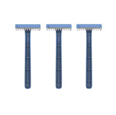 Dorco Single Blade Body Men's Disposable Razors, 3 Count ' 1 Units,Foam Scraper for Beard Shaping,Chromium Ceramic Coating,Solid and Light Plastic Handle