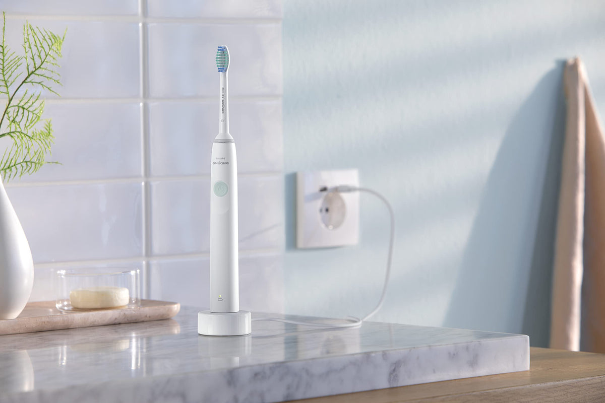 Philips Sonicare Rechargeable Electric Toothbrush 1100 Series, White, HX3641/01 Certified UAE 3 Pin