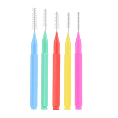 Eacam 100 Pieces Interdental Brushes Floss Toothpick Braces Brush Tooth Cleaning Tool Tooth Care Interdental Brushes Set