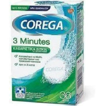 Corega denture cleanser box, 3 minutes rapid action, 36 ct