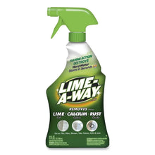 Lime-A-Way cleaner spray bottle with trigger, green formula, rust and calcium remover label