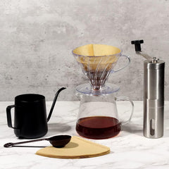 Coffee Filter 100 pcs, Coffee Filter Paper V60 Unbleached Disposable Coffee Filters Paper for Pour Over and Drip Coffee Maker 2 4 Cups brown