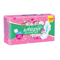Whisper Ultra Soft Sanitary Pads XL Plus 30 Units