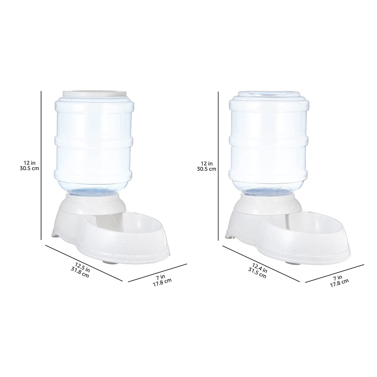 Gravity Pet Food Feeder and Water Dispenser Bundle, Small (1-Gallon Capacity)