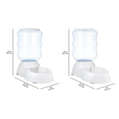 Gravity Pet Food Feeder and Water Dispenser Bundle, Small (1-Gallon Capacity)