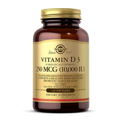 Solgar Vitamin D3 (Cholecalciferol) 250 mcg (10,000 IU) | 120 Softgels | Supports Healthy Bones, Teeth & Immune System | Non-GMO, Gluten, Wheat & Dairy Free | Promotes Tissue Health