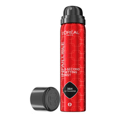L'Oréal Paris L'Oréal Infallible 3-Second Setting Spray Mist, Bruma microfina de hasta 36 horas de duración, Transparente, 50 ml