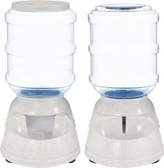 Gravity Pet Food Feeder and Water Dispenser Bundle, Small (1-Gallon Capacity)