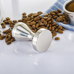 Espresso Tamper, Coffee Machine Stainless Steel Base and Handle Heavy Duty Solid Espresso Coffee Bean Tamper