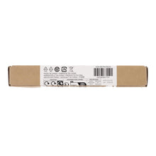 Cardboard battery package back with printed regulatory labels and barcode