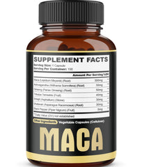 agobi 7in1 Premium Maca Root Capsules with Ashwagandha, Ginseng, Tribulus Terrestris and More Equivalent 8050mg - Natural Energy, Performance and Mood Support - 150 Capsules 5-Month Supply