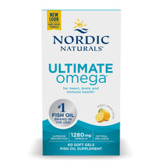 Nordic Naturals Ultimate Omega 1280 mg omega 3 fish oil soft gels lemon flavor 60 count box