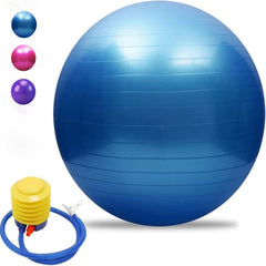 Yoga Ball Anti-Burst, 65cm Exercise Ball With Air Pump Thickened Stability Balance Ball For Physical Fitness Exercise Blue