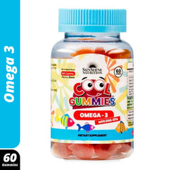 Sunshine Nutrition Cool Gummies Omega3 With DHA/EPA For Kids, 60 Gummies | No Sugar Coating | Natural Flavor | Gluten Free