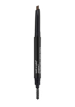 Wet n Wild retractable brow pencil in black with medium-brown tip and microbrush.