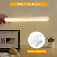 Rotatable rechargeable LED light bar with magnetic attachment, slim white housing, glow beam