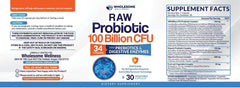 Wholesome Wellness 100 Billion Cfu- Dr. Approved Probiotics for Unisex,30 Capsules