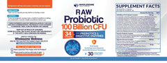 Wholesome Wellness 100 Billion Cfu- Dr. Approved Probiotics for Unisex,30 Capsules