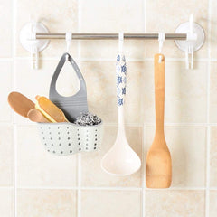 Sink Caddy Sponge Holder, Kitchen Sink Storage Basket Hanging Bag Basket Organizer for Sponges Soaps and Cleaning Brushes Sink Accessories