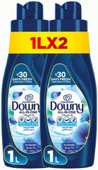 Downy Valler Dew 1L x 2 Dual Pack Fabric Conditioner, Concentrate Softener, With Colour Portection, More Softness and Long Lasting Freshness