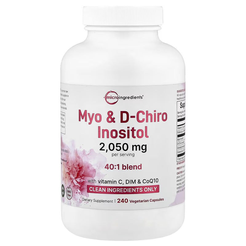 Micro Ingredients, Myo & D-Chiro Inositol, 240 Vegetarian Capsules