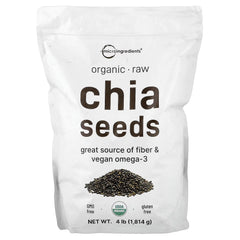 Micro Ingredients, Organic Chia Seeds, Raw, 1,814 g (4 lb)