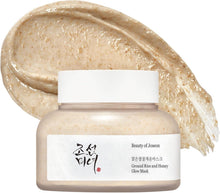 Beauty of Joseon Ground Rice and Honey Glow Mask jar with creamy paste smear
