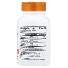 Doctor's Best, PepZin GI®, zinc L-carnosine, 120 Veggie Caps