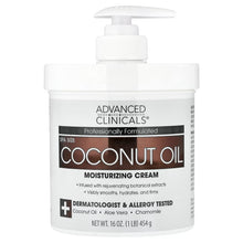 Advanced Clinicals, Coconut Oil Moisturising Cream, 16 oz